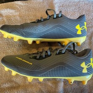 Under Armour Mens Shadow Select 2 Black Soccer Cleats Shoes Mens Size 11